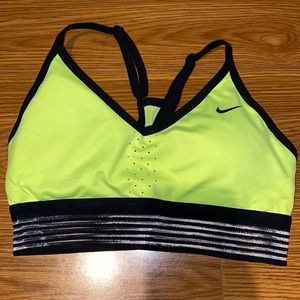 Nike neon yellow Sports Bra size Small
